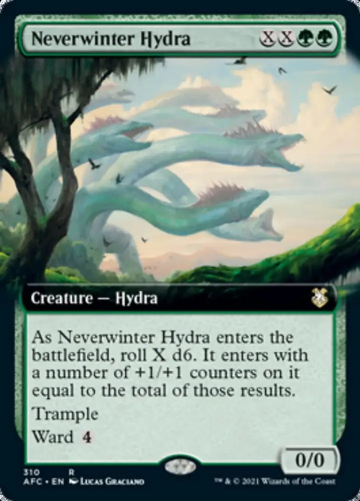 Neverwinter Hydra (Extended Art) [Dungeons & Dragons: Adventures in the Forgotten Realms Commander] - MTG Single