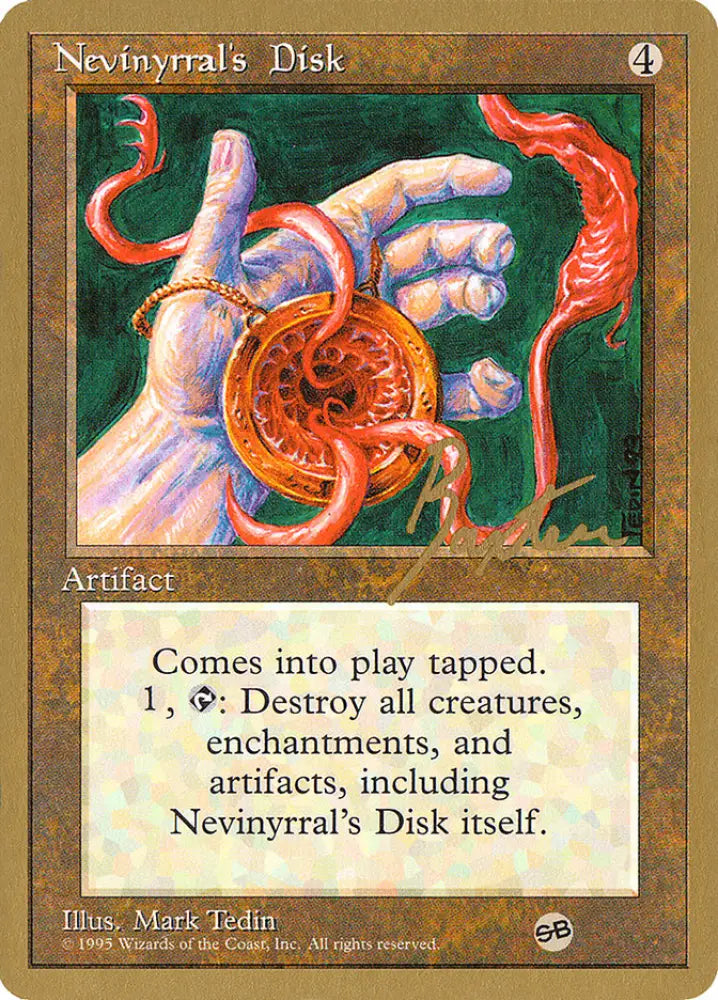 Nevinyrral’s Disk (George Baxter) (SB) [Pro Tour Collector Set] - MTG Single