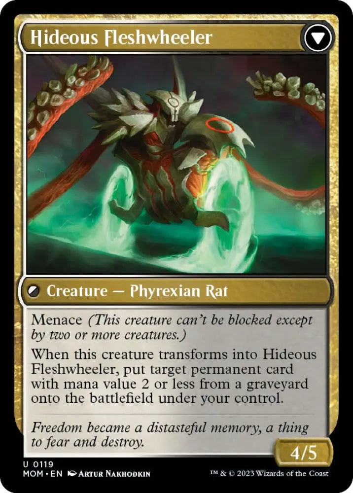 Nezumi Freewheeler // Hideous Fleshwheeler [March of the Machine] - MTG Single