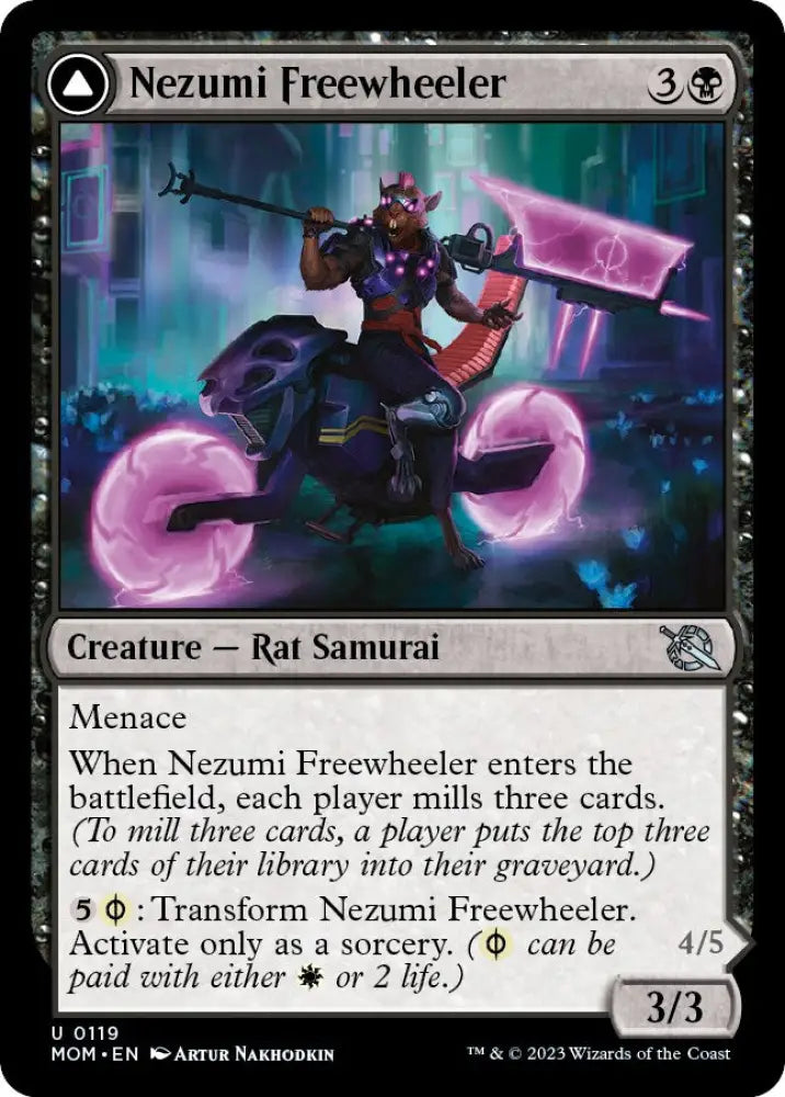 Nezumi Freewheeler // Hideous Fleshwheeler [March of the Machine] - MTG Single
