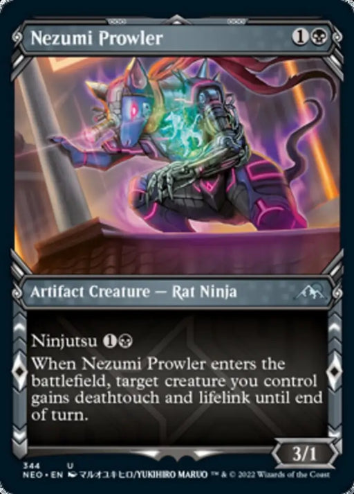 Nezumi Prowler (Showcase Ninja) [Kamigawa: Neon Dynasty] - MTG Single