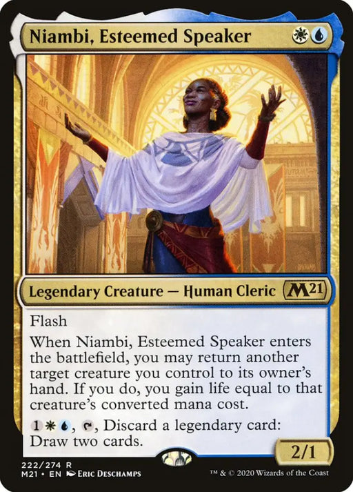 Niambi Esteemed Speaker [Core Set 2021] - MTG Single