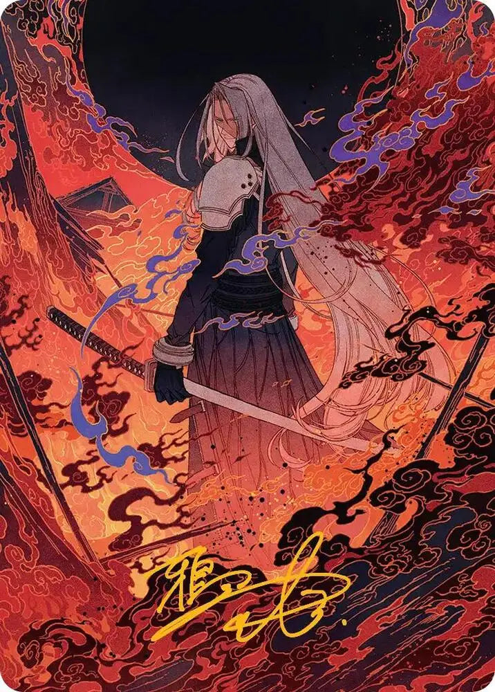 Nibelheim Aflame Art Card (Gold-Stamped Signature) (35) [Final Fantasy Art Series]