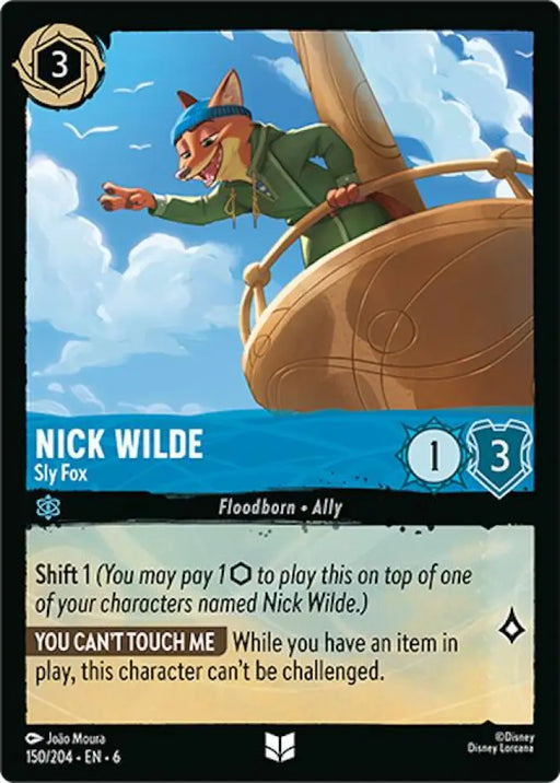 Nick Wilde - Sly Fox (150/204) [Azurite Sea] - Lorcana Single