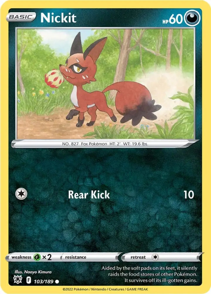 Nickit (103/189) [Sword & Shield: Astral Radiance] - Pokemon Single