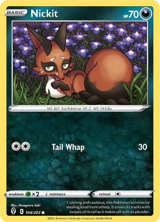 Nickit (104/203) [Sword & Shield: Evolving Skies] - Pokemon Single