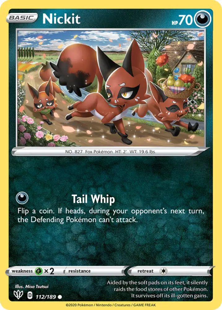 Nickit (112/189) [Sword & Shield: Darkness Ablaze] - Pokemon Single