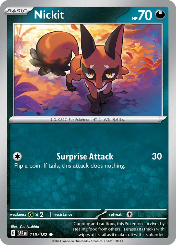 Nickit (119/182) [Scarlet & Violet: Paradox Rift] - Pokemon Single