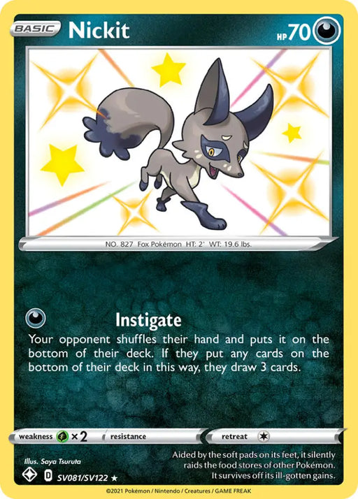 Nickit (SV081/SV122) [Sword & Shield: Shining Fates] - Pokemon Single