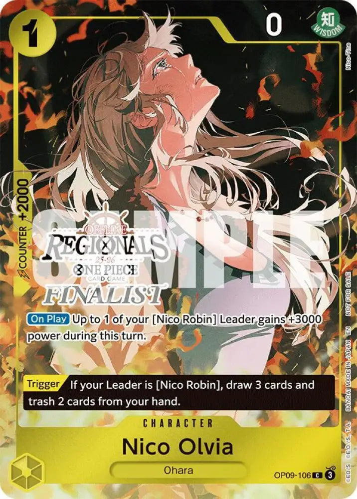 Nico Olvia (Regional Finalist Card Set 2025 Vol.1) (OP09-106) [One Piece Promotion Cards]