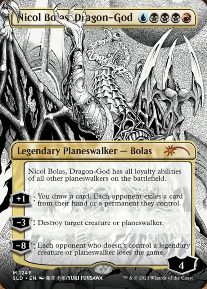 Nicol Bolas Dragon-God (Borderless) [Secret Lair Drop Series] - MTG Single