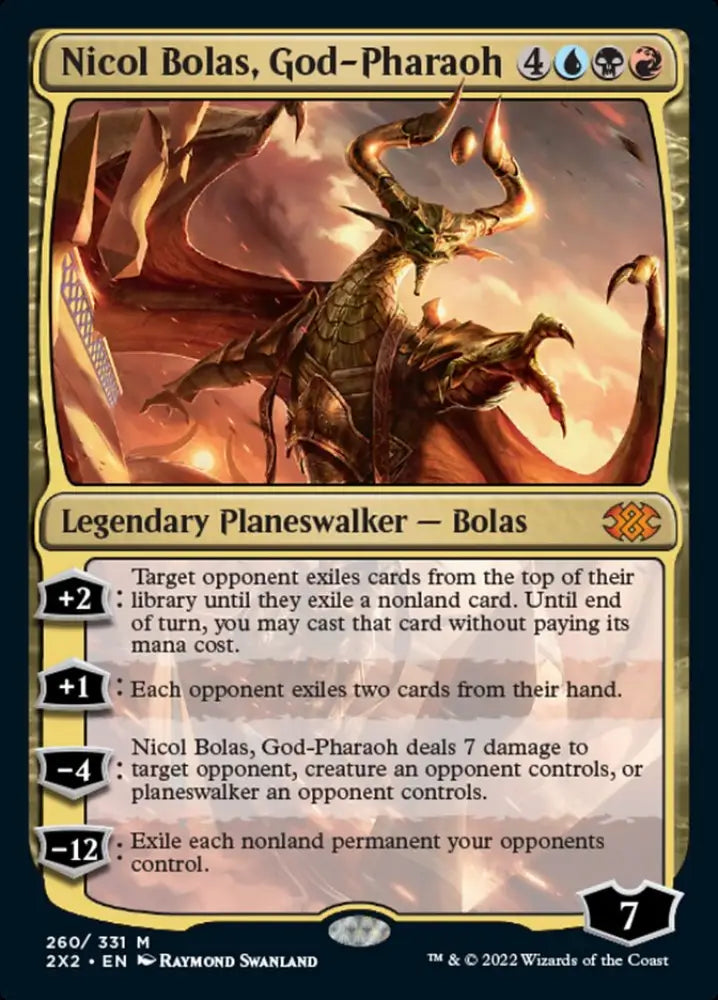 Nicol Bolas God-Pharaoh [Double Masters 2022] - MTG Single