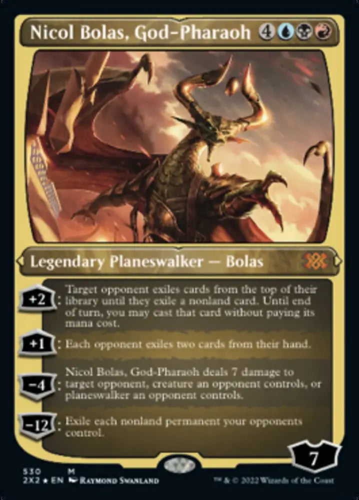 Nicol Bolas God-Pharaoh (Foil Etched) [Double Masters 2022] - MTG Single