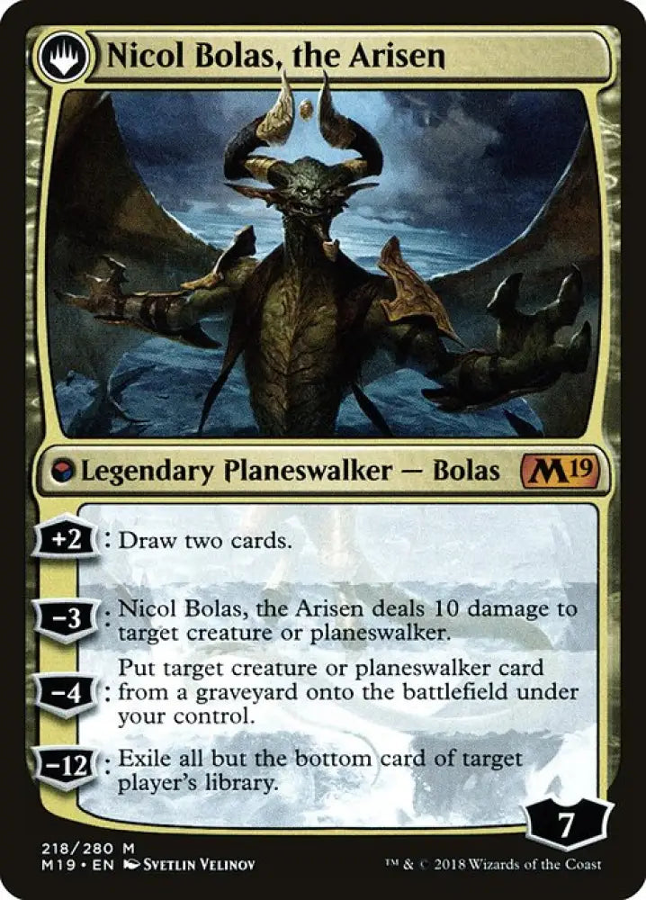 Nicol Bolas, the Ravager (218) [Prerelease Cards] Reverse