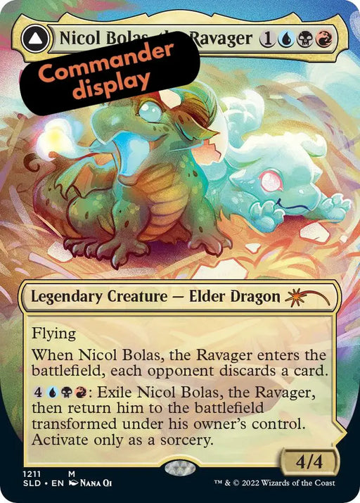 Nicol Bolas, the Ravager (Display Commander) - Thick Stock (1211) [Secret Lair Drop] [Borderless]