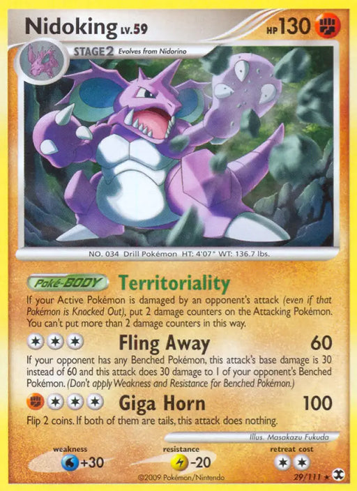Nidoking (29/111) [Platinum: Rising Rivals] - Pokemon Single