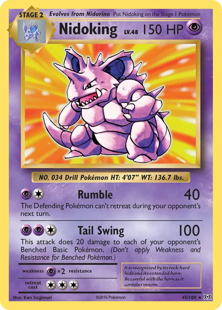 Nidoking (45/108) [XY: Evolutions] - Pokemon Single
