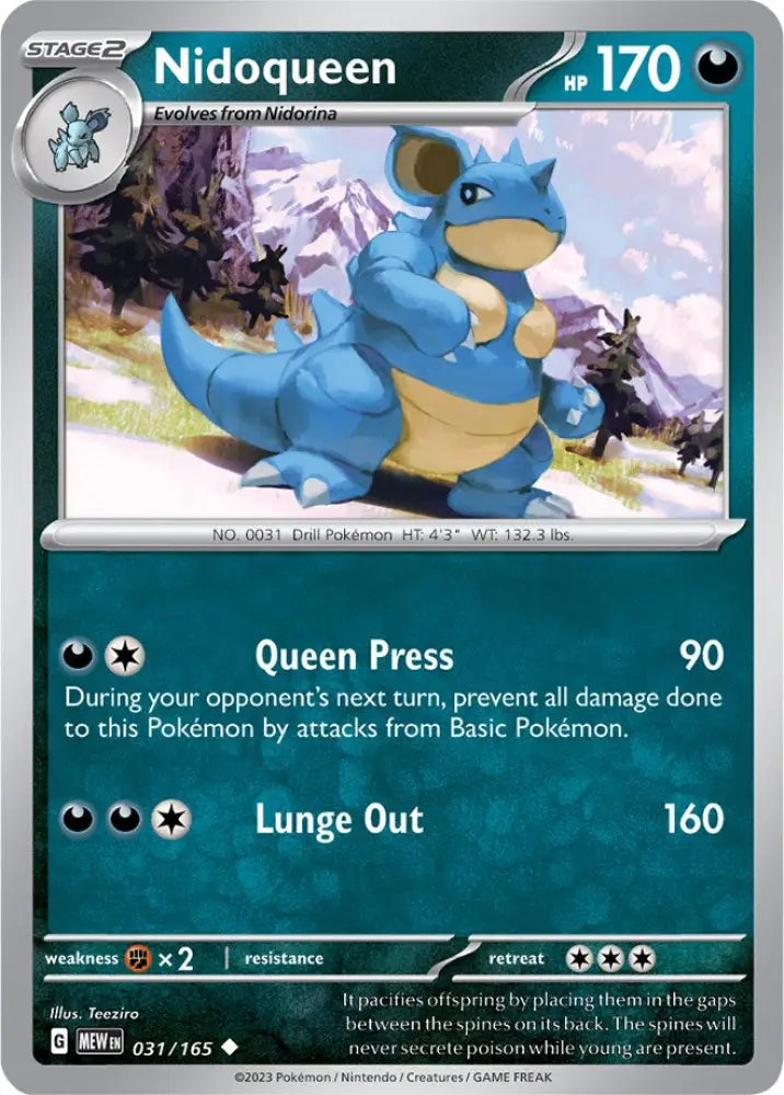 Nidoqueen (031/165) [Scarlet & Violet 151] - Pokemon Single