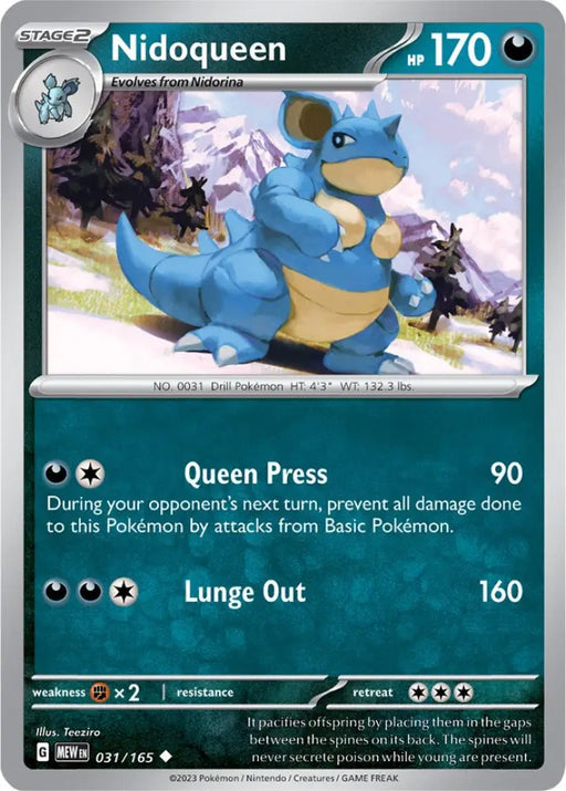 Nidoqueen (031/165) [Scarlet & Violet 151] - Pokemon Single