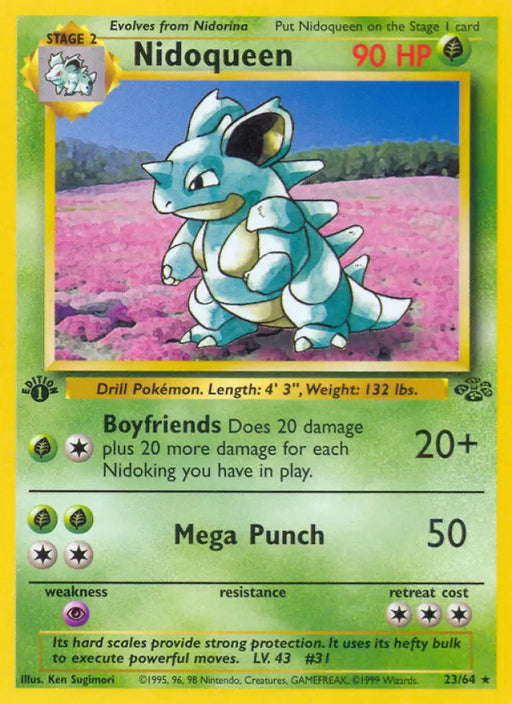Nidoqueen (23/64) [Jungle 1st Edition] - Pokemon Single