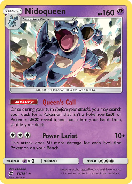 Nidoqueen (56/181) [Sun & Moon: Team Up] - Pokemon Single