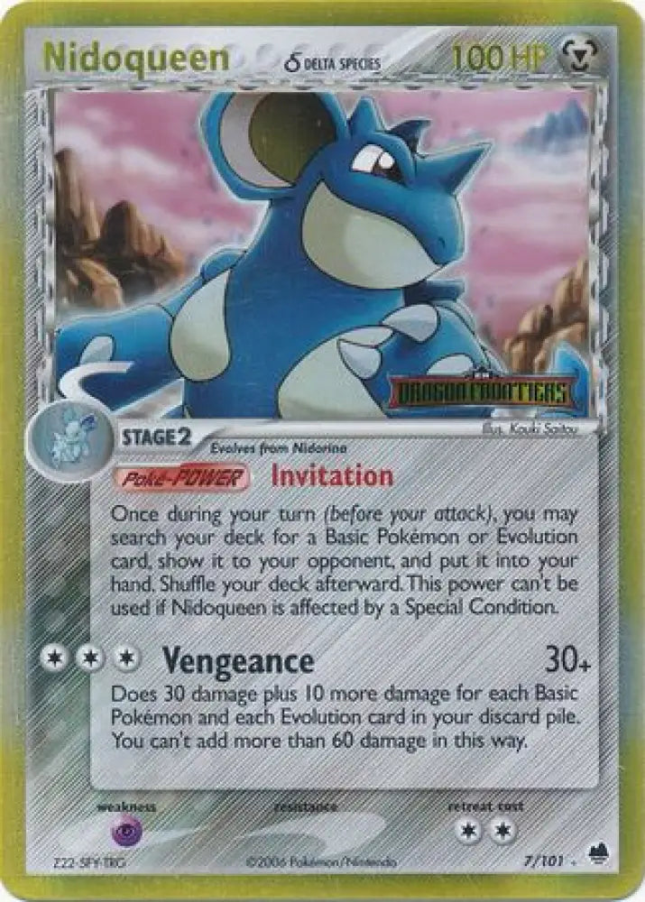 Nidoqueen (7/101) (Delta Species) (Stamped) [EX: Dragon Frontiers] - Pokemon Single