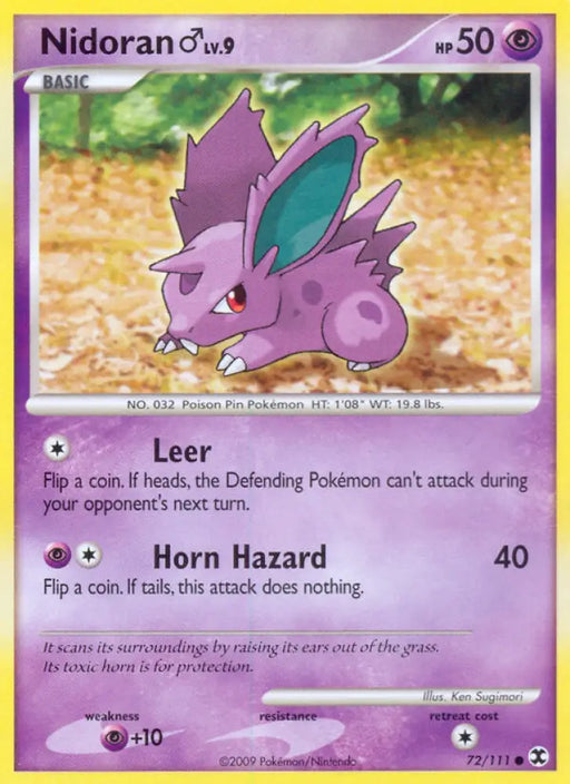 Nidoran (72/111) (Male) [Platinum: Rising Rivals] - Pokemon Single