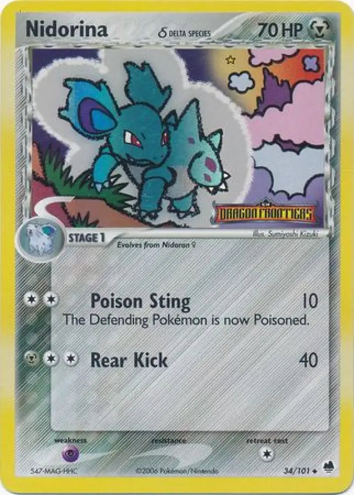 Nidorina (34/101) (Delta Species) (Stamped) [EX: Dragon Frontiers] - Pokemon Single