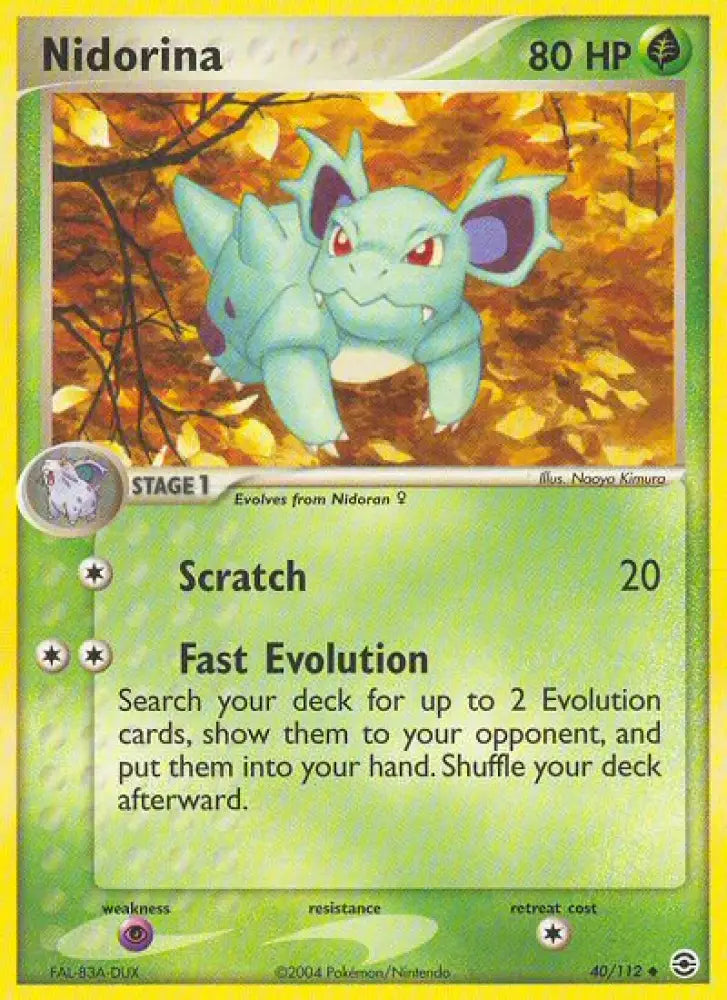 Nidorina (40/112) [EX: FireRed & LeafGreen] - Pokemon Single