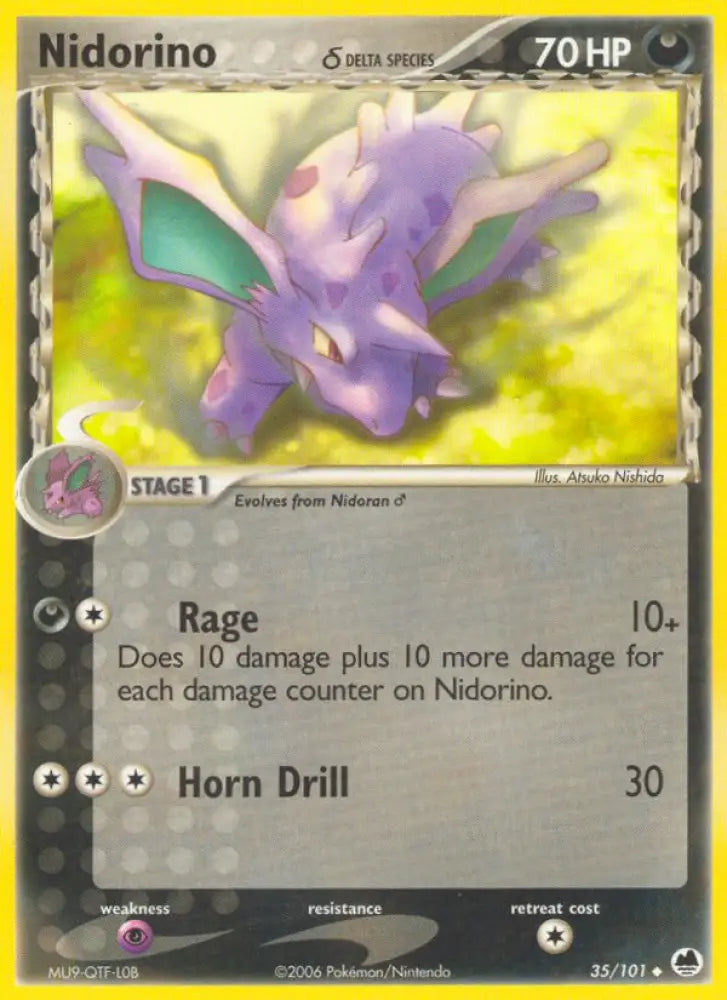 Nidorino (35/101) (Delta Species) [EX: Dragon Frontiers] - Pokemon Single
