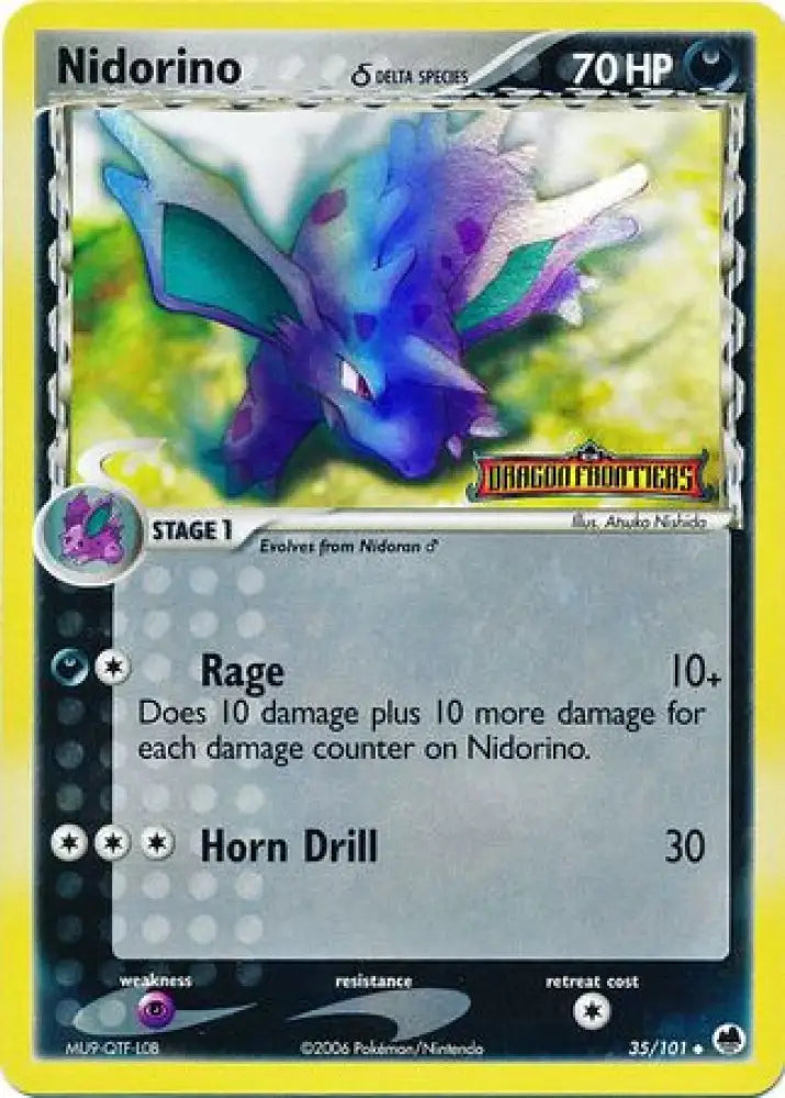 Nidorino (35/101) (Delta Species) (Stamped) [EX: Dragon Frontiers] - Pokemon Single