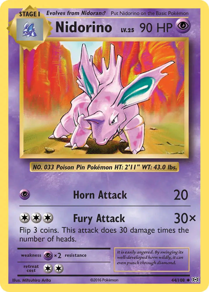 Nidorino (44/108) [XY: Evolutions] - Pokemon Single