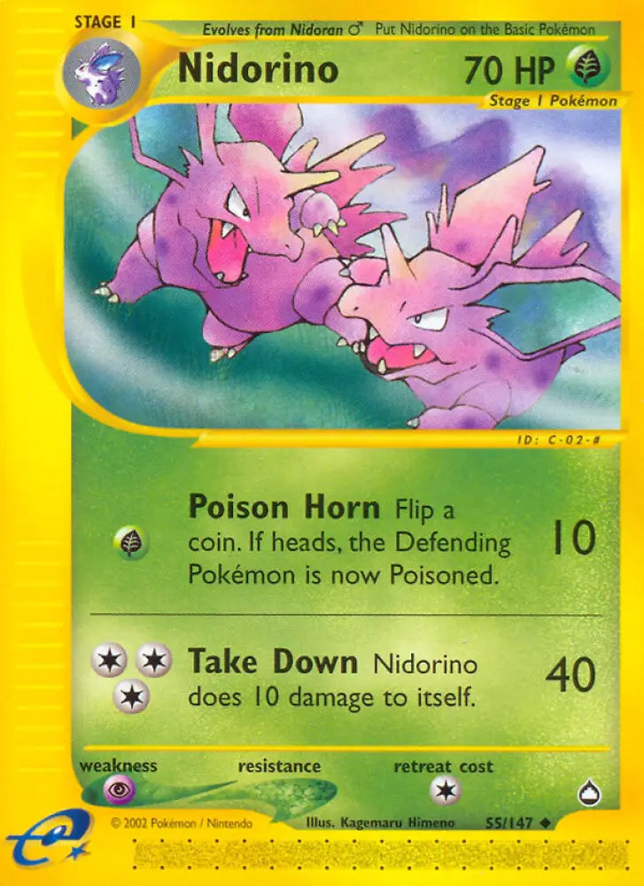Nidorino (55/147) [Aquapolis] - Pokemon Single