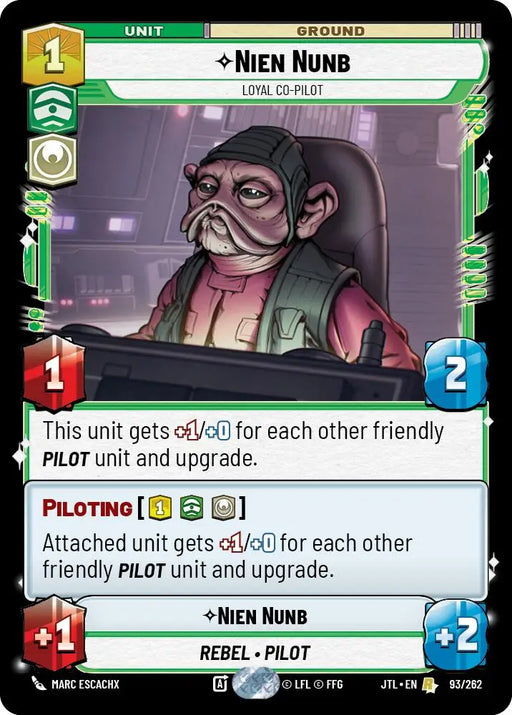 Nien Nunb - Loyal Co-Pilot (093/262) [Jump to Lightspeed] - Star Wars: Unlimited Single