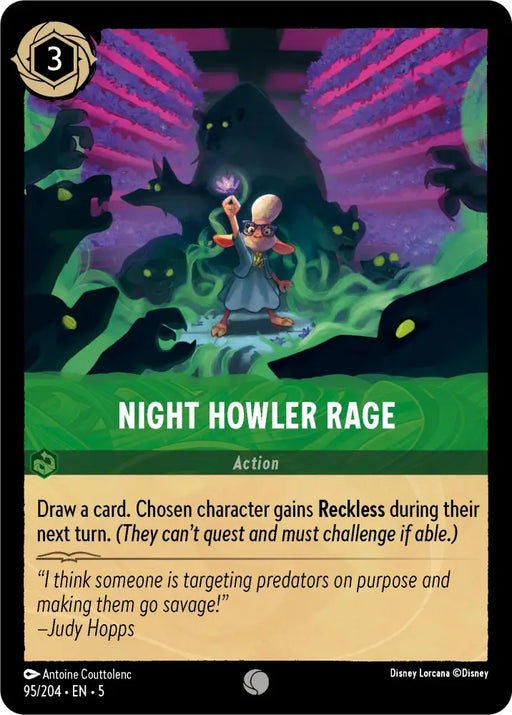 Night Howler Rage (95/204) [Shimmering Skies] - Lorcana Single