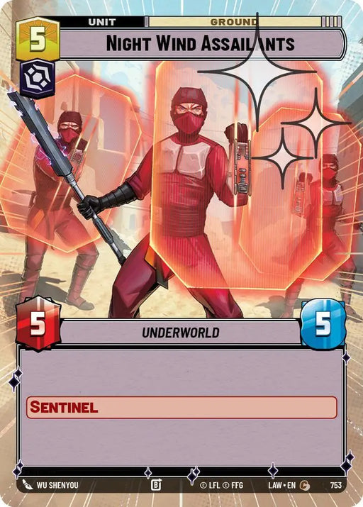 Night Wind Assailants (Hyperspace Foil) (753) [A Lawless Time]