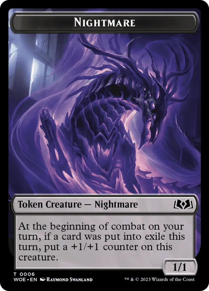 Nightmare // Food (0013) Double-Sided Token [Wilds of Eldraine Tokens] - MTG Single