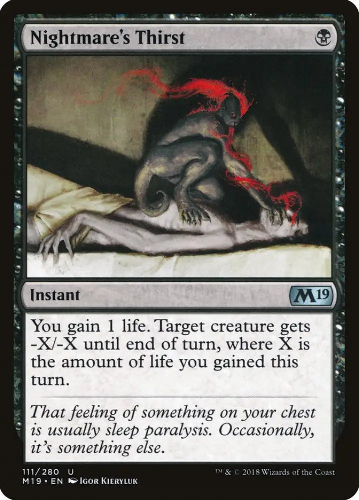 Nightmare’s Thirst [Core Set 2019] - MTG Single