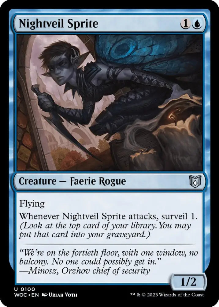 Nightveil Sprite [Wilds of Eldraine Commander] - MTG Single