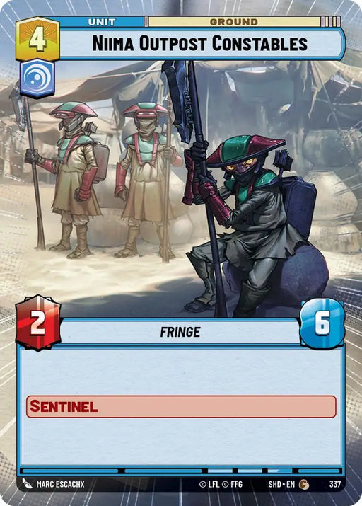 Niima Outpost Constables (Hyperspace) (337) [Shadows of the Galaxy] - Star Wars: Unlimited Single