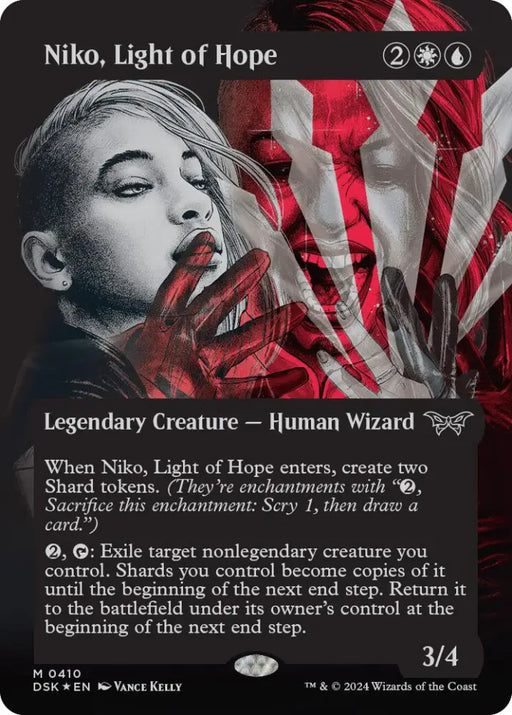 Niko Light of Hope (Showcase) (Textured) [Duskmourn: House of Horror] - MTG Single