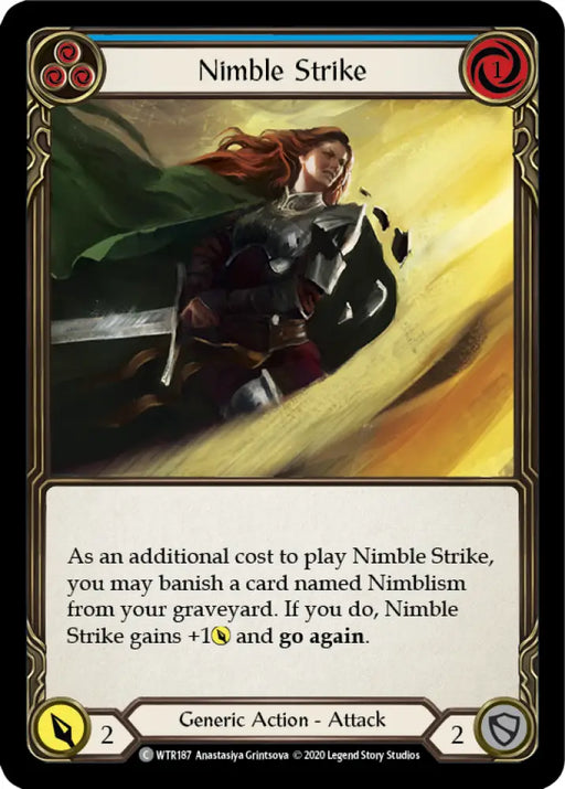 Nimble Strike (Blue) [Welcome to Rathe Unlimited] Unlimited Rainbow Foil - Flesh And Blood Single