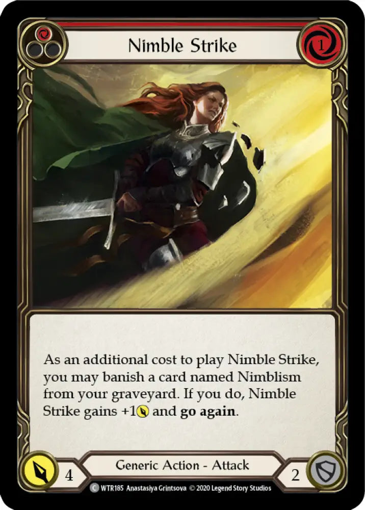 Nimble Strike (Red) [Welcome to Rathe Unlimited] Unlimited Rainbow Foil - Flesh And Blood Single
