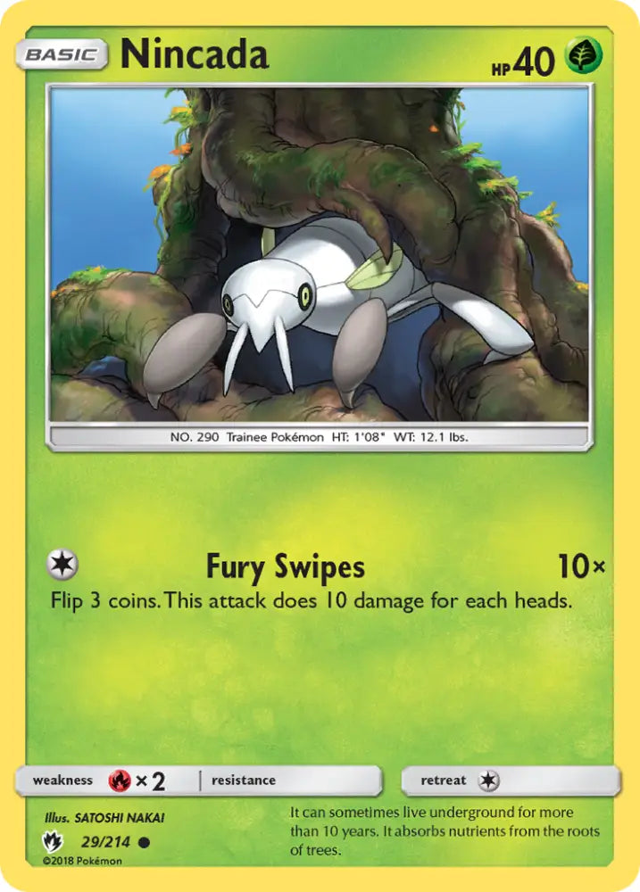 Nincada (29/214) [Sun & Moon: Lost Thunder] - Pokemon Single