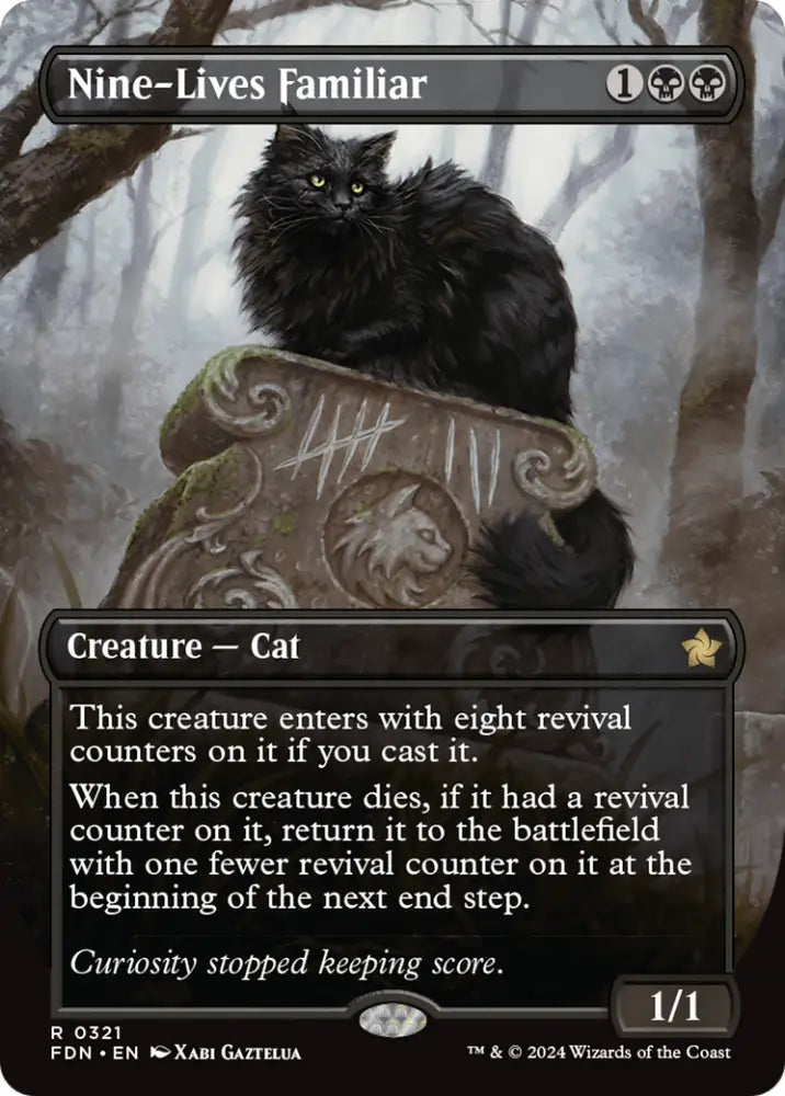 Nine-Lives Familiar (Borderless) [Foundations] - MTG Single