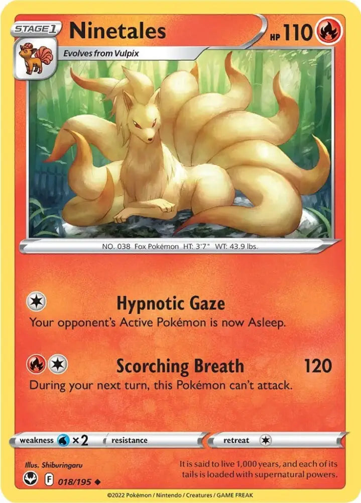 Ninetales (018/195) [Sword & Shield: Silver Tempest] - Pokemon Single