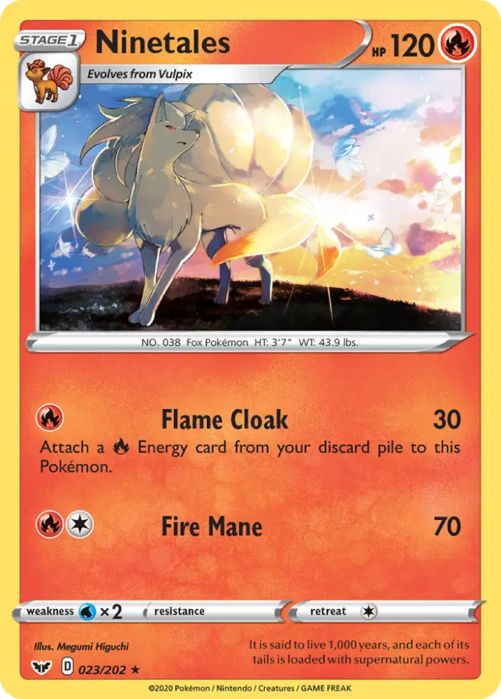 Ninetales (023/202) [Sword & Shield: Base Set] - Pokemon Single