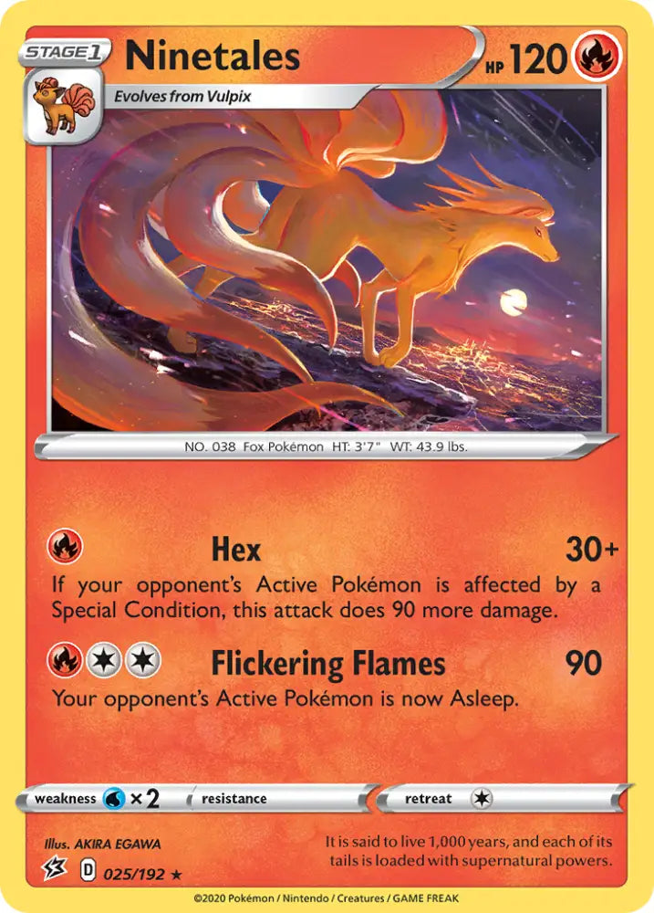 Ninetales (025/192) [Sword & Shield: Rebel Clash] - Pokemon Single