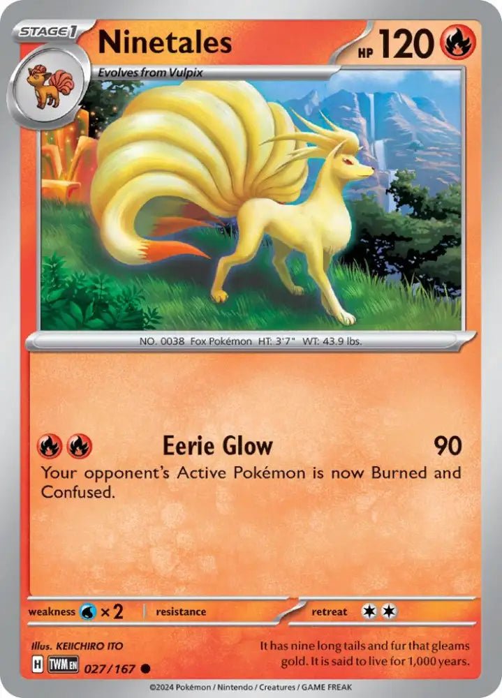 Ninetales (027/167) [Scarlet & Violet: Twilight Masquerade] - Pokemon Single