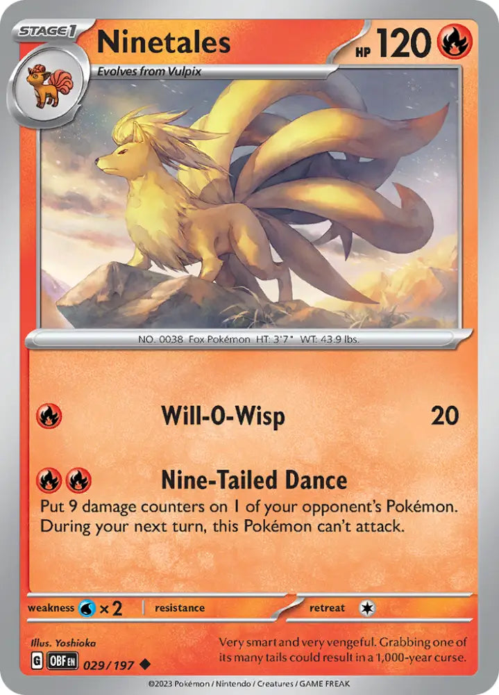 Ninetales (029/197) [Scarlet & Violet: Obsidian Flames] - Pokemon Single
